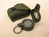 Francis Barker M-88 degrees version prismatic compass with pouch.